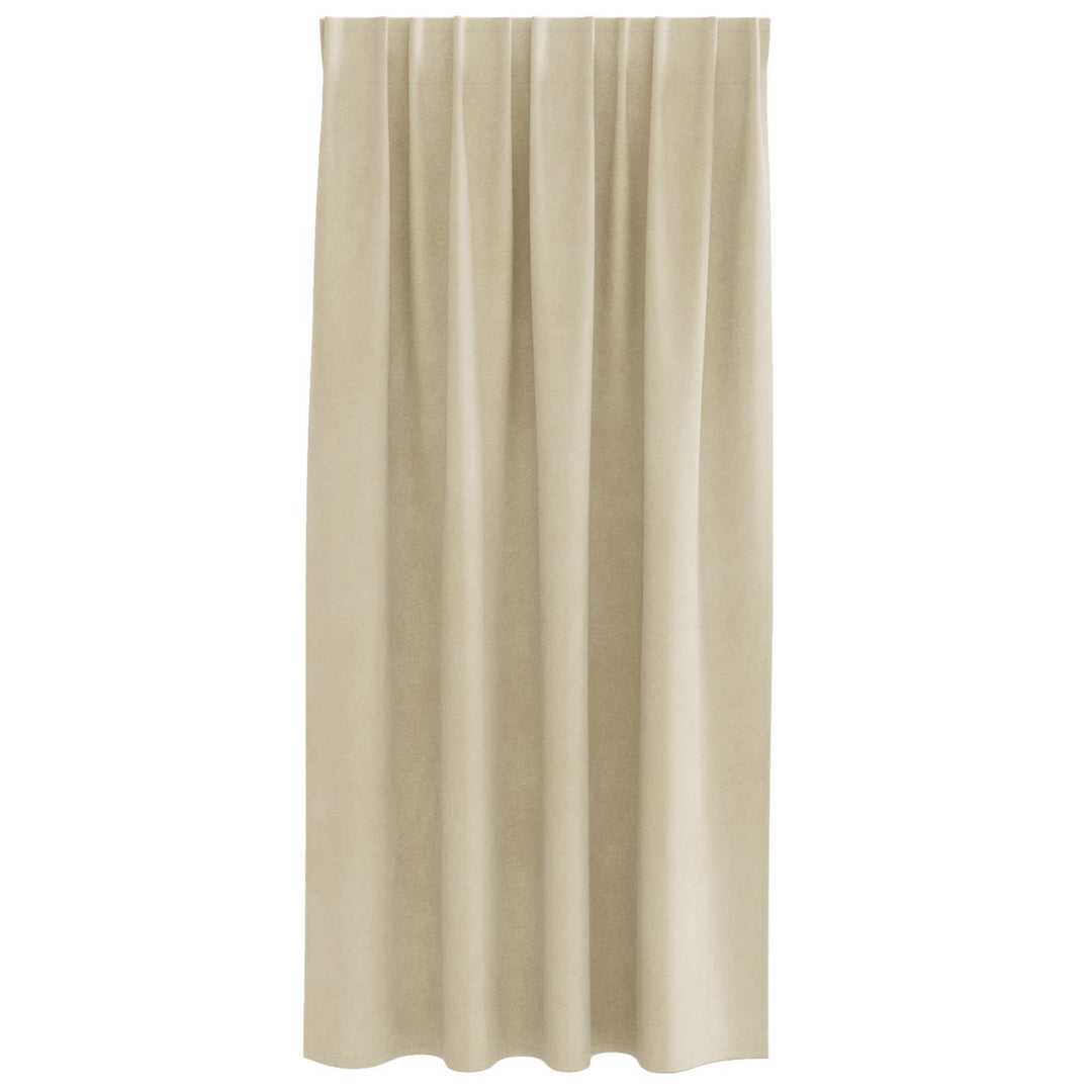Mørklægningsgardiner 2 pcs Creme 140 x 175 cm Fløjl