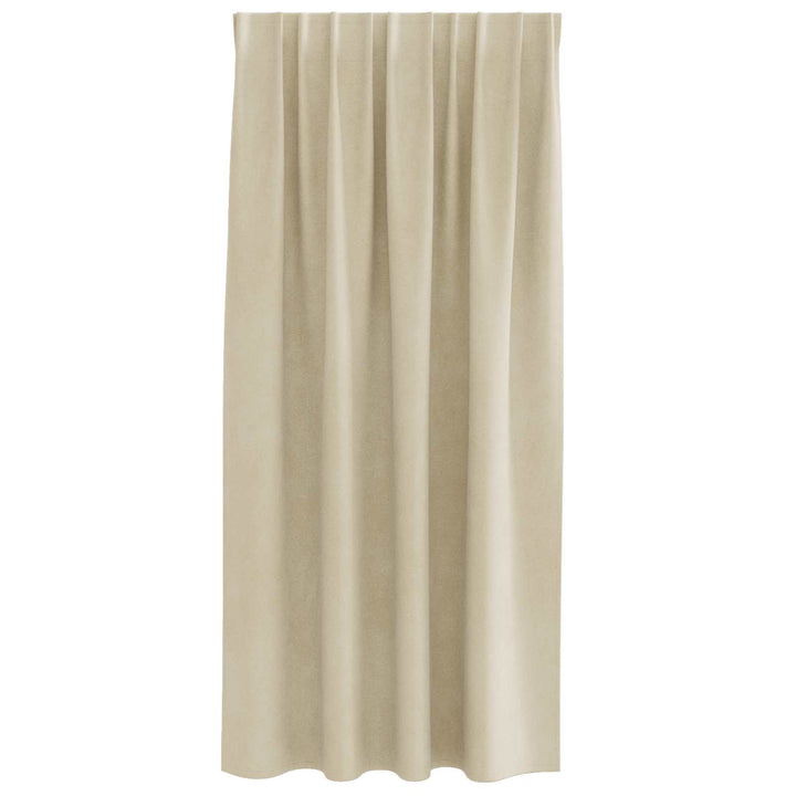 Mørklægningsgardiner 2 pcs Creme 140 x 175 cm Fløjl