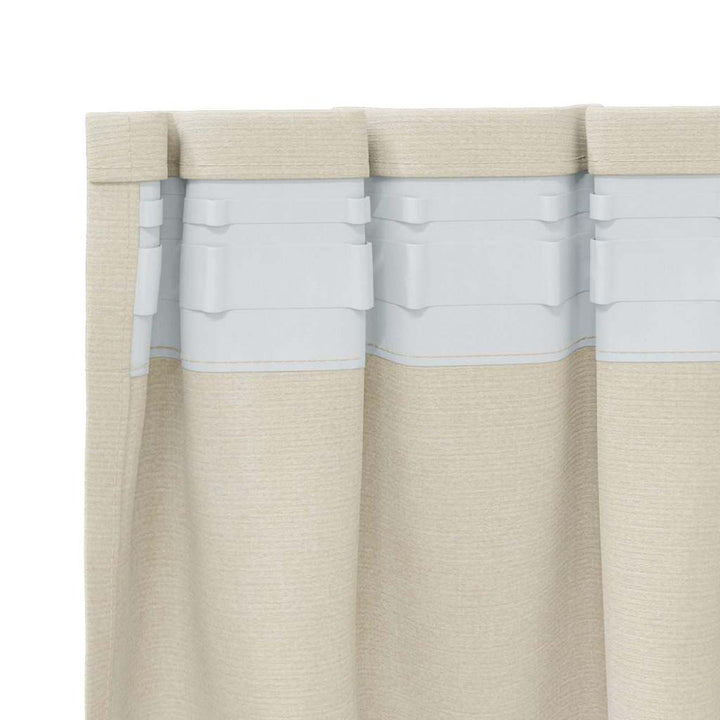 Mørklægningsgardiner 2 pcs Creme 140 x 245 cm Fløjl