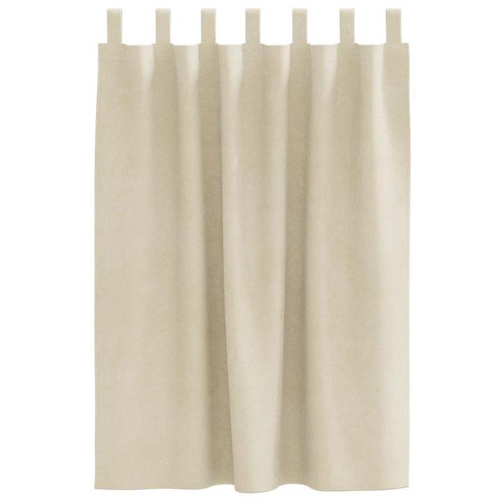Mørklægningsgardiner 2 pcs Creme 140 x 140 cm Fløjl