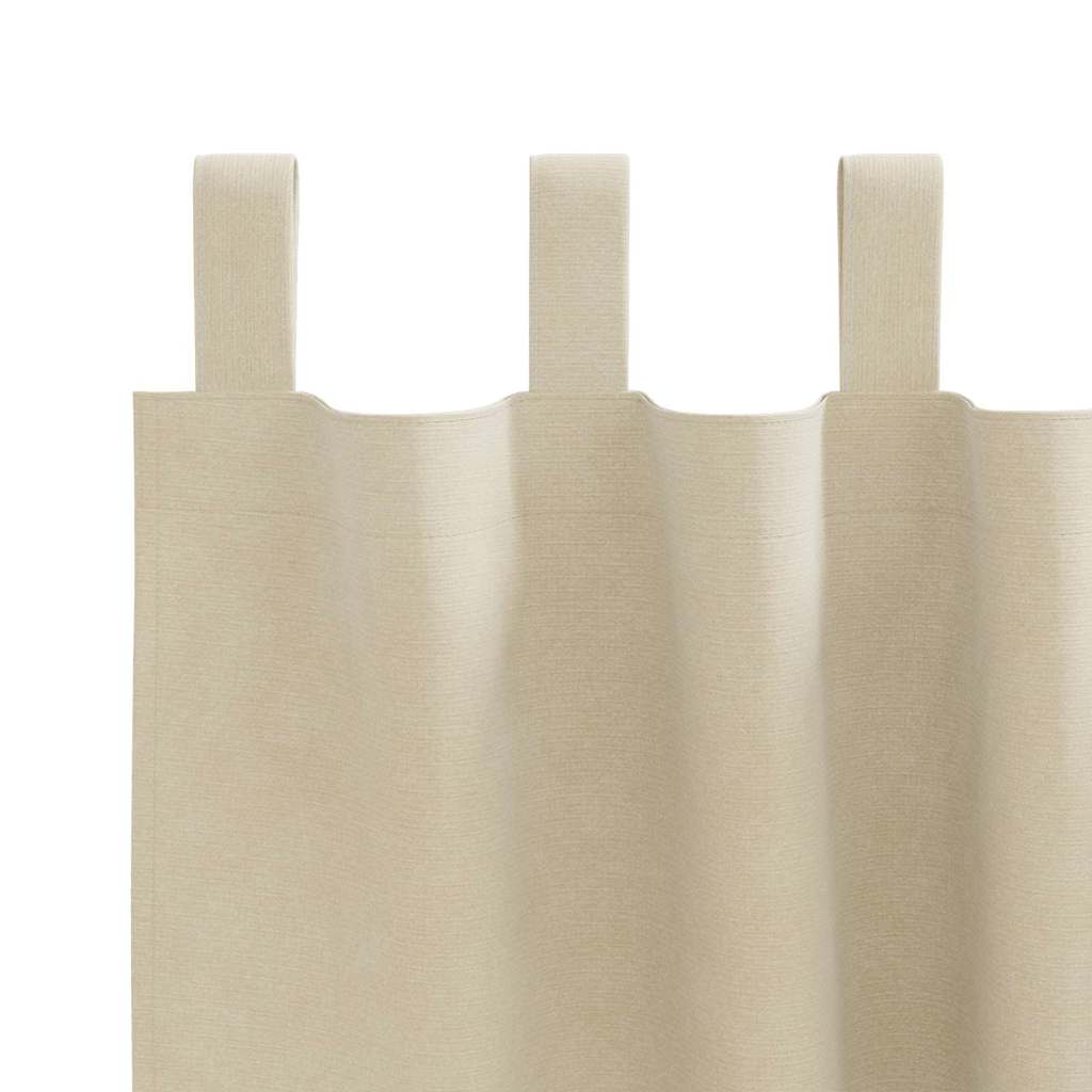 Mørklægningsgardiner 2 pcs Creme 140 x 175 cm Fløjl