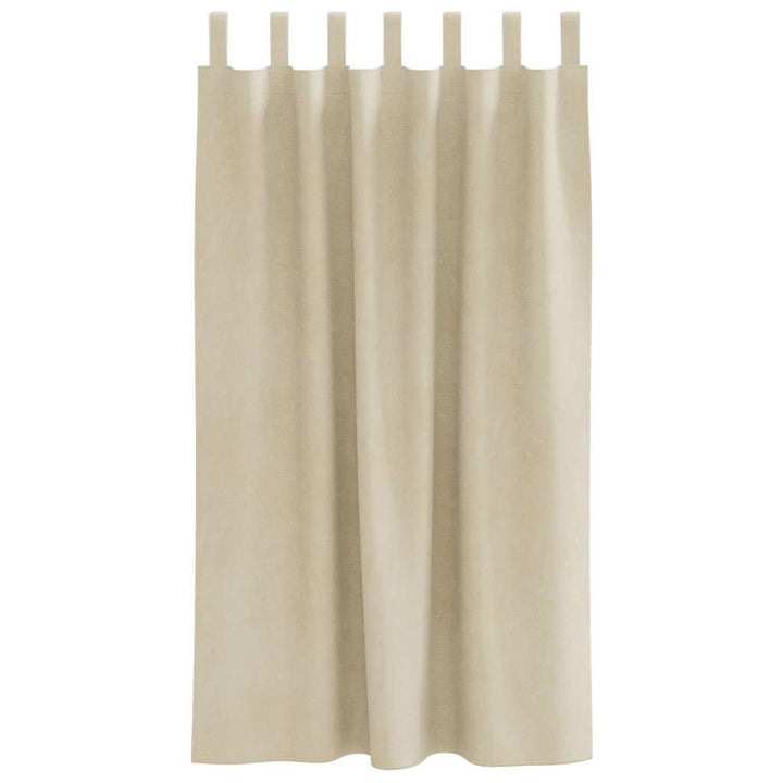 Mørklægningsgardiner 2 pcs Creme 140 x 175 cm Fløjl