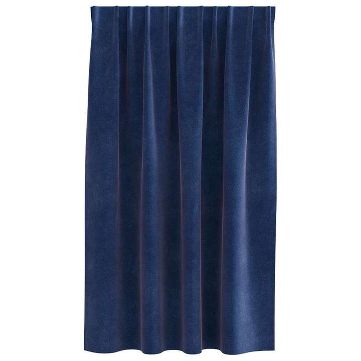 Mørklægningsgardiner 2 pcs Mørk blå 140 x 140 cm Fløjl