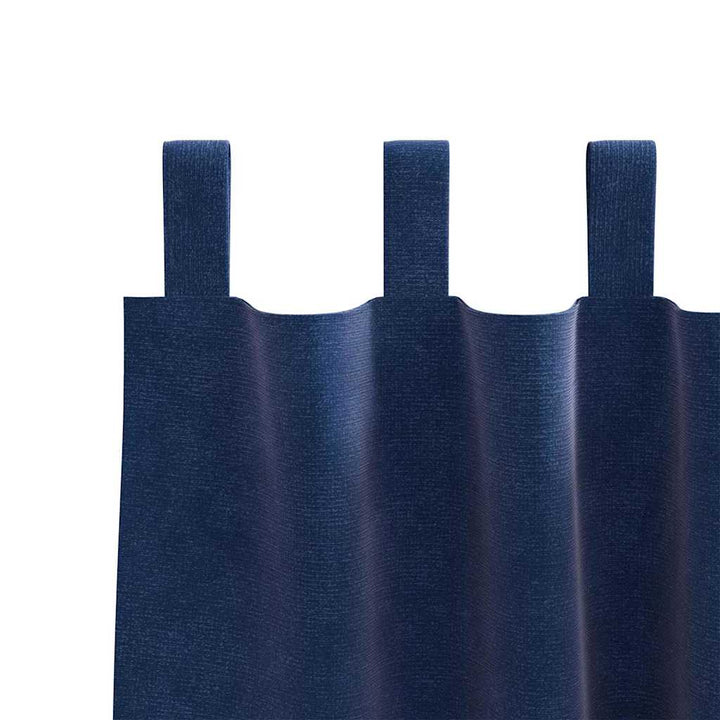 Mørklægningsgardiner 2 pcs Mørk blå 140 x 140 cm Fløjl