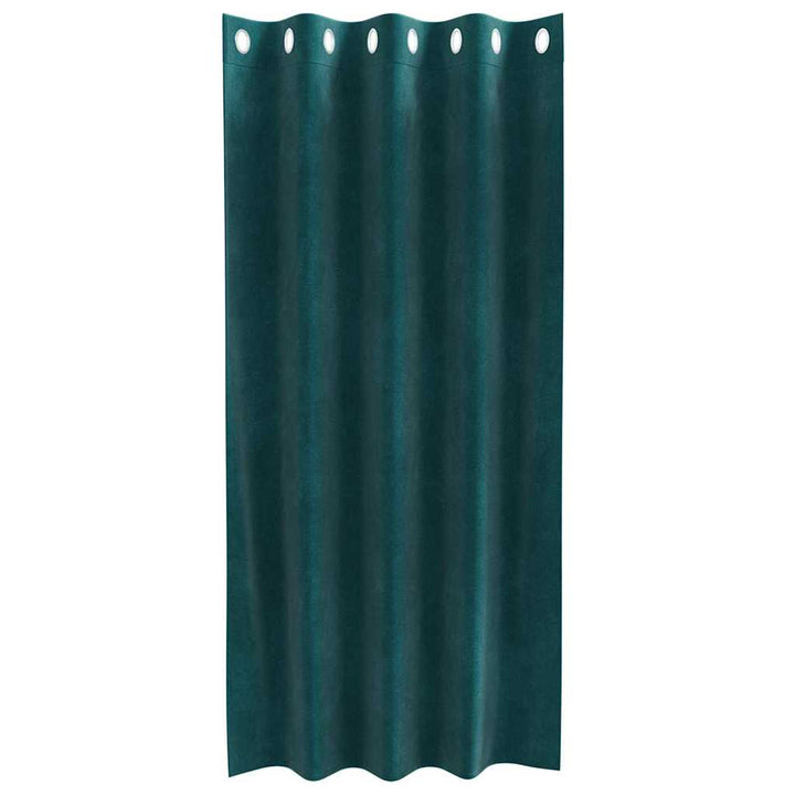 Mørklægningsgardiner 2 pcs Mørkegrøn 140 x 175 cm Fløjl