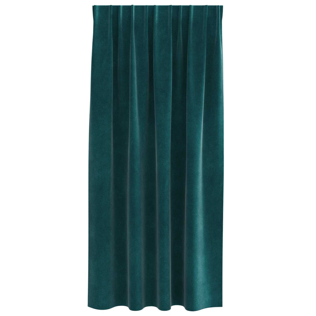 Mørklægningsgardiner 2 pcs Mørkegrøn 140 x 175 cm Fløjl