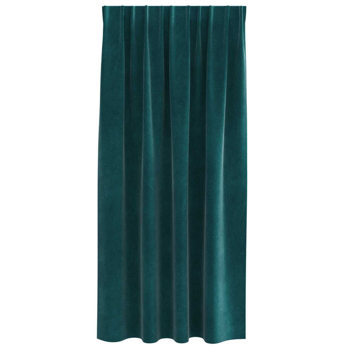 Mørklægningsgardiner 2 pcs Mørkegrøn 140 x 175 cm Fløjl