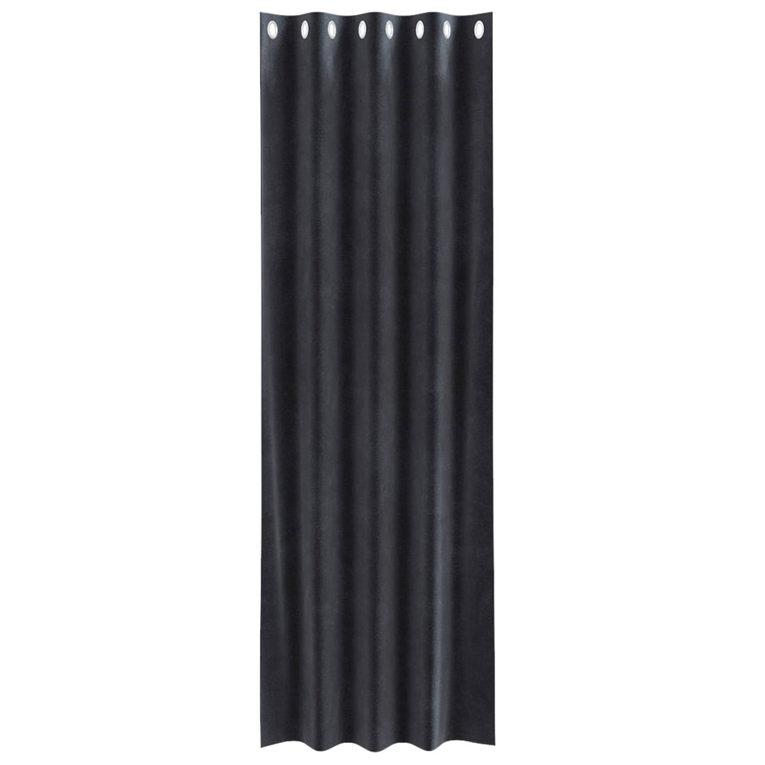 Mørklægningsgardiner 2 pcs Mørkegrå 140 x 245 cm Fløjl