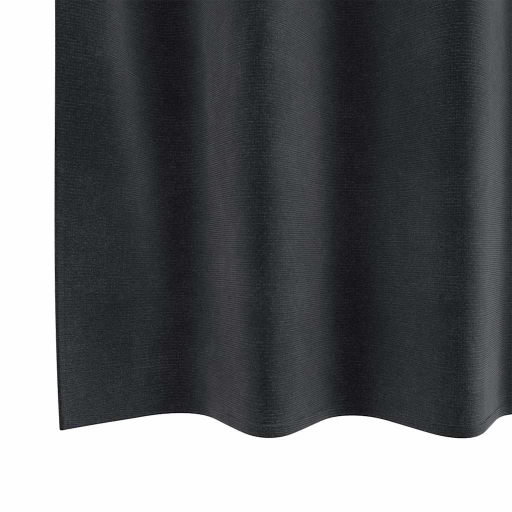 Mørklægningsgardiner 2 stk. Mørkegrå 140 x 260 cm Fløjl