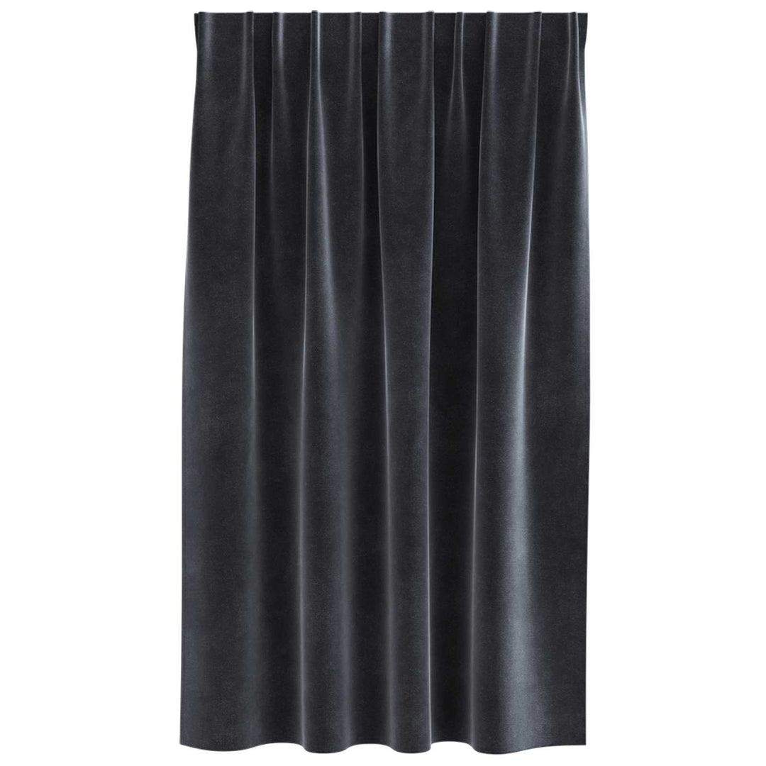 Mørklægningsgardiner 2 pcs Mørkegrå 140 x 140 cm Fløjl