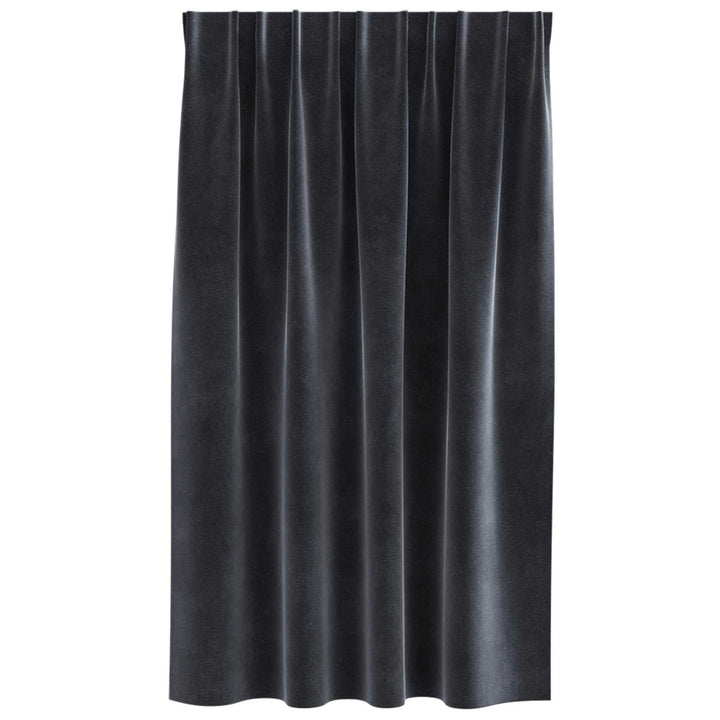 Mørklægningsgardiner 2 pcs Mørkegrå 140 x 140 cm Fløjl