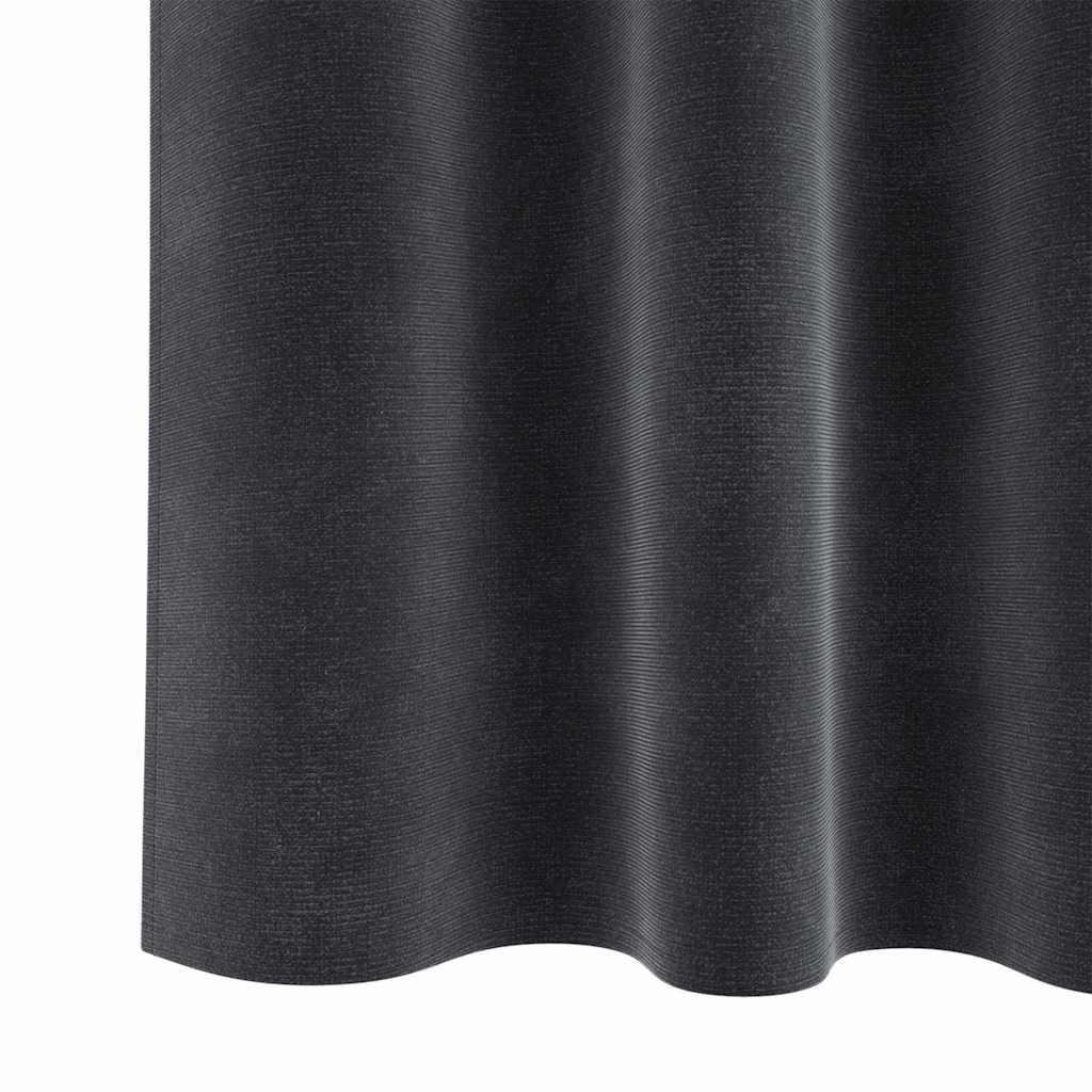 Mørklægningsgardiner 2 pcs Mørkegrå 140 x 245 cm Fløjl