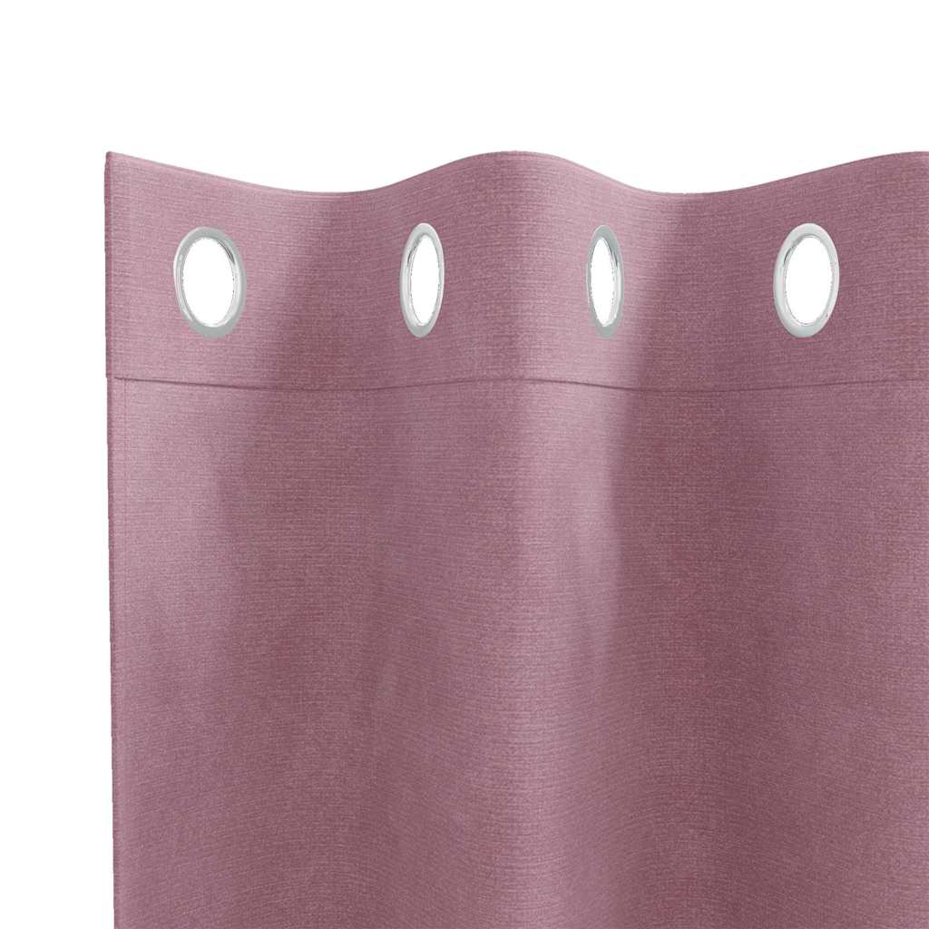 Mørklægningsgardiner 2 pcs Mørk pink 140 x 140 cm Fløjl