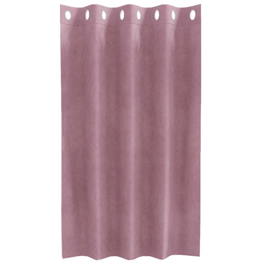 Mørklægningsgardiner 2 pcs Mørk pink 140 x 140 cm Fløjl