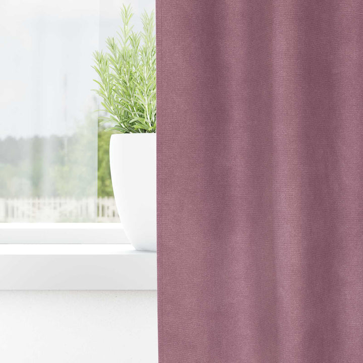 Mørklægningsgardiner 2 stk. Mørk pink 140 x 175 cm Fløjl