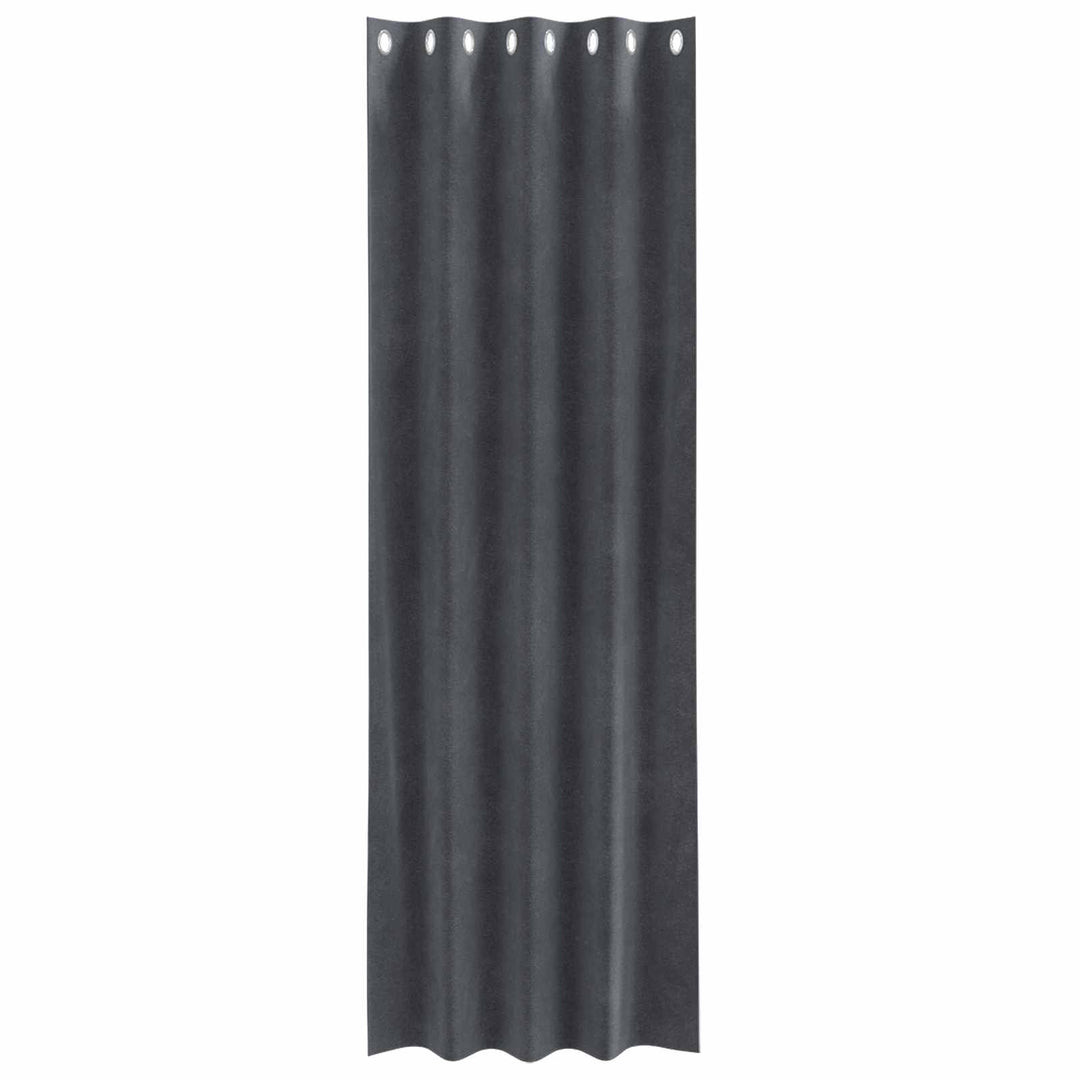 Mørklægningsgardiner 2 pcs Lysegrå 140 x 225 cm Fløjl