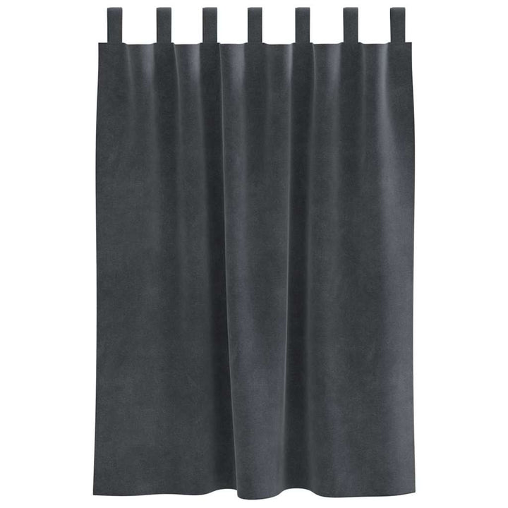 Mørklægningsgardiner 2 pcs Lysegrå 140 x 140 cm Fløjl