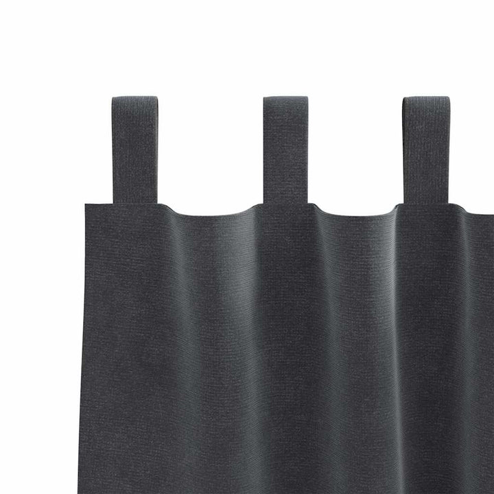 Mørklægningsgardiner 2 pcs Lysegrå 140 x 225 cm Fløjl