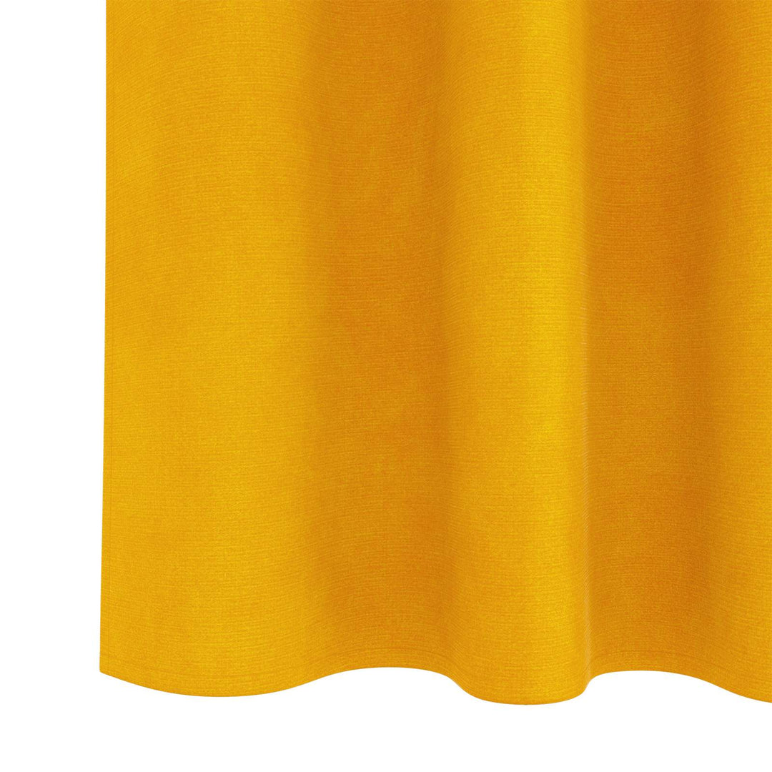 Mørklægningsgardiner 2 pcs Sennepsgul 140 x 140 cm Fløjl