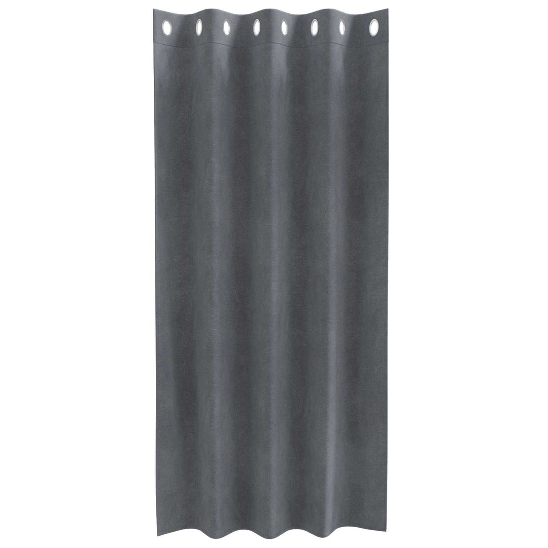 Mørklægningsgardiner 2 pcs Lysegrå 140 x 175 cm Fløjl