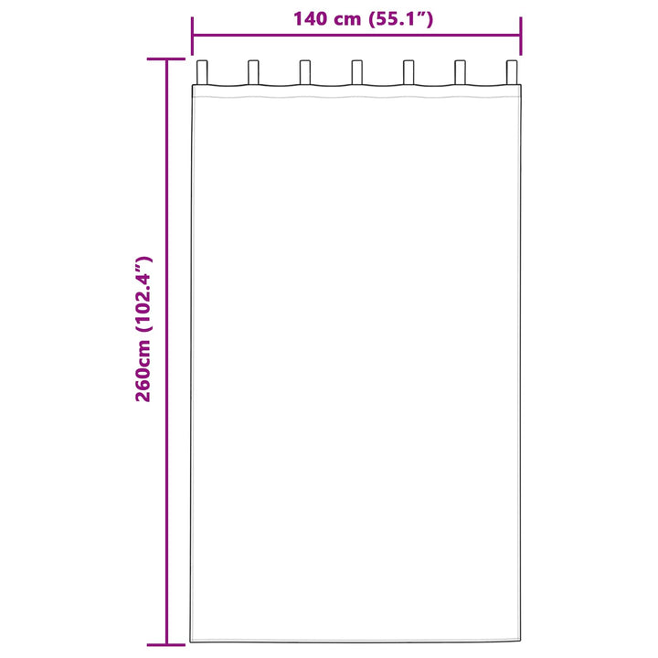 Mørklægningsgardiner 2 pcs Lysegrå 140 x 260 cm Fløjl