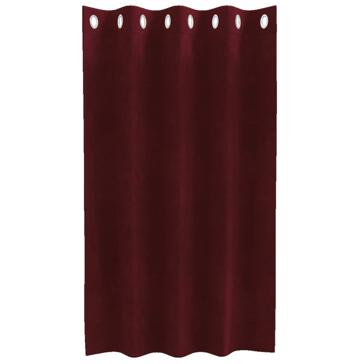 Mørklægningsgardiner 2 pcs Vinrød 140 x 140 cm Fløjl