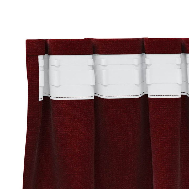 Mørklægningsgardiner 2 pcs Vinrød 140 x 140 cm Fløjl
