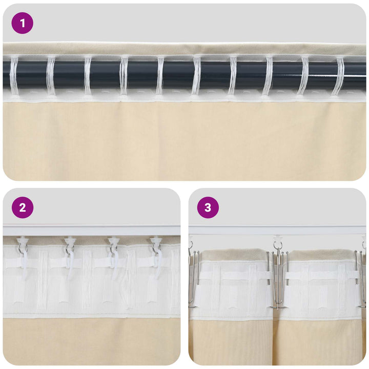 Mørklægningsgardiner 2 pcs Vinrød 140 x 140 cm Fløjl