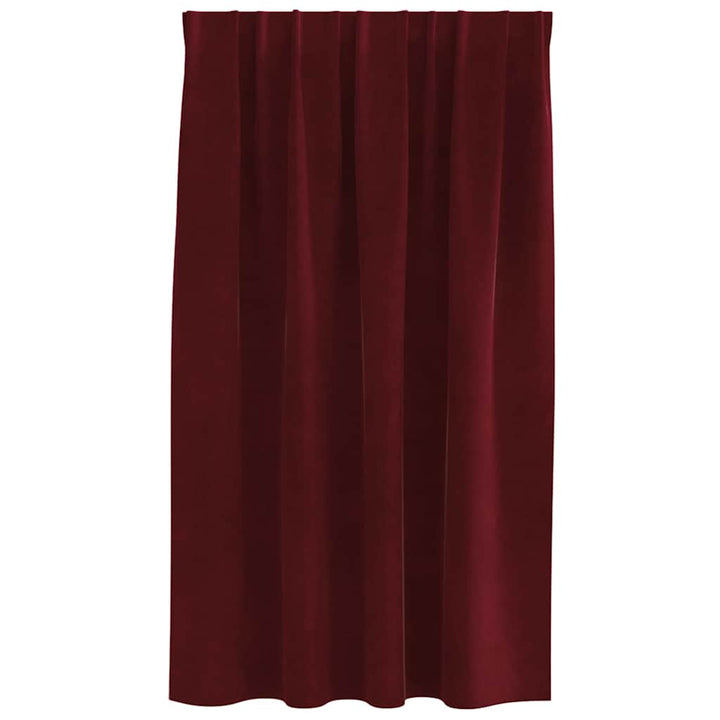Mørklægningsgardiner 2 pcs Vinrød 140 x 140 cm Fløjl