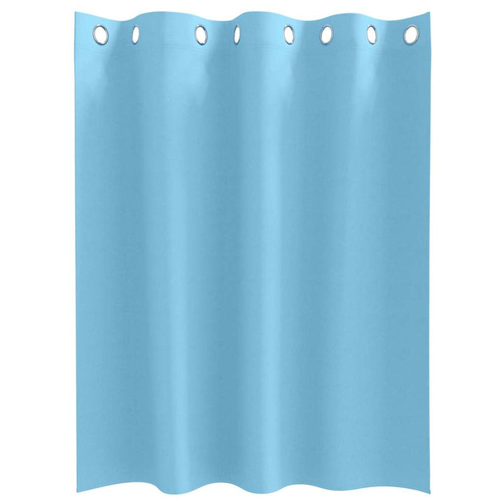 Mørklægningsgardiner med ringe 2 pcs Lys blå 140 x 140 cm