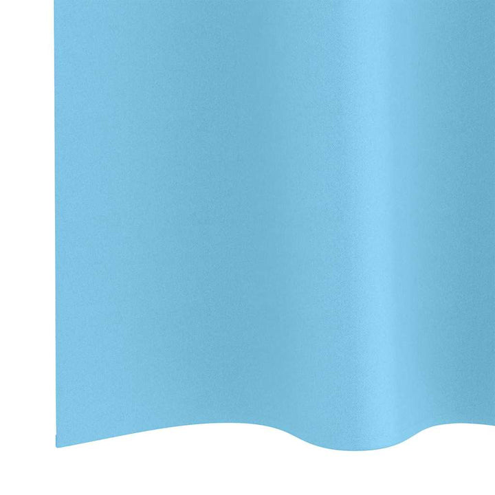 Mørklægningsgardiner med ringe 2 stk. Lyseblå 175 x 140 cm