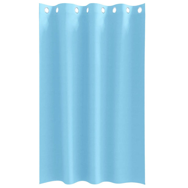 Mørklægningsgardiner med ringe 2 pcs Lys blå 175 x 140 cm