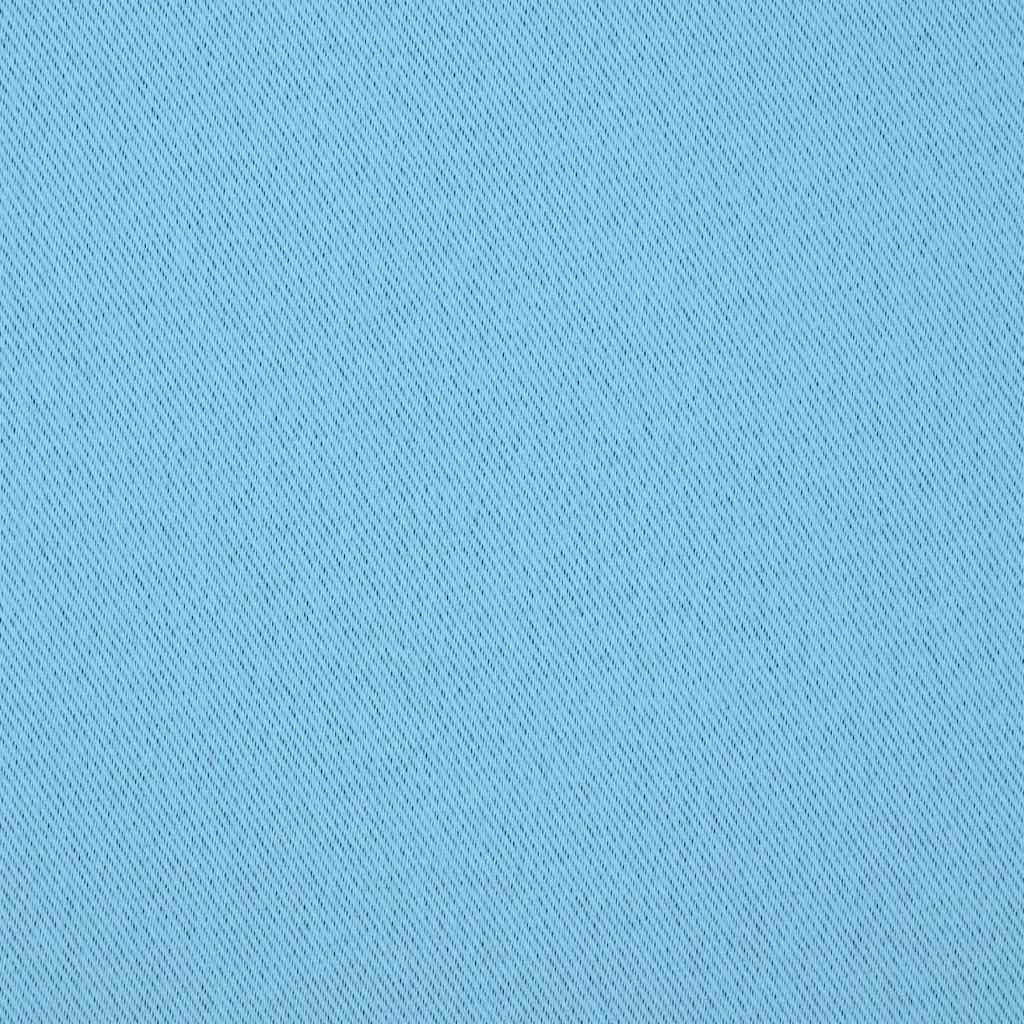 Mørklægningsgardiner med ringe 2 stk. Lyseblå 225 x 140 cm