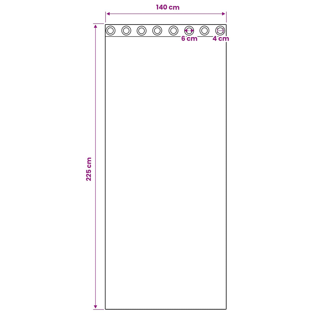 Mørklægningsgardiner med ringe 2 stk. Lyseblå 225 x 140 cm