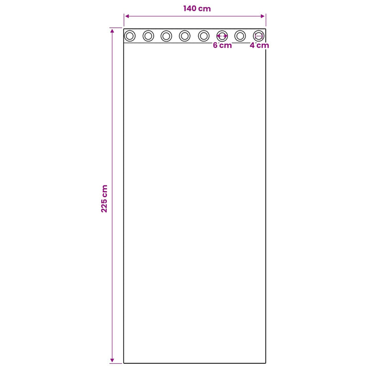 Mørklægningsgardiner med ringe 2 stk. Lyseblå 225 x 140 cm