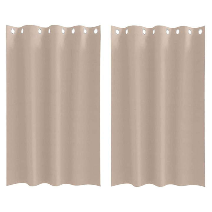 Mørklægningsgardiner med ringe 2 pcs Gråbrun 175 x 140 cm