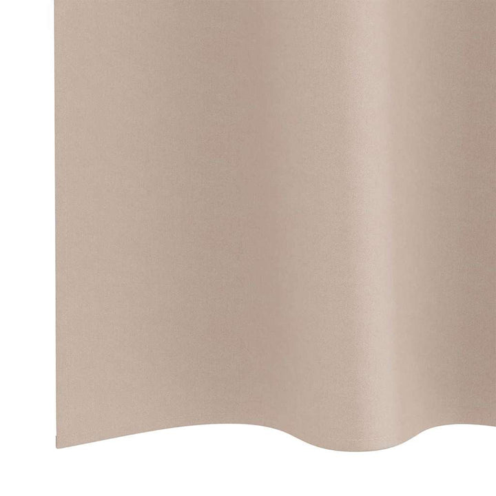 Mørklægningsgardiner med ringe 2 stk. Gråbrun 225 x 140 cm