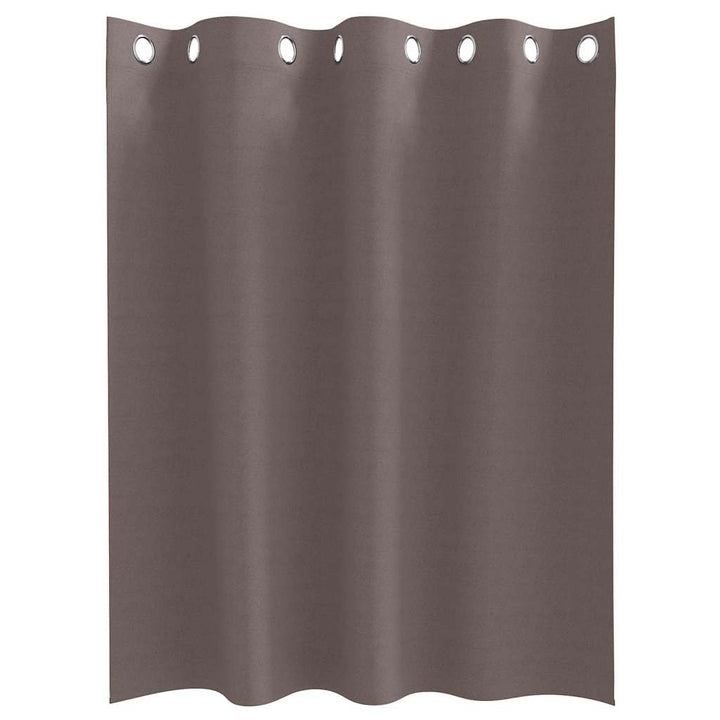 Mørklægningsgardiner med ringe 2 stk. Mørk Brun 140 x 140 cm