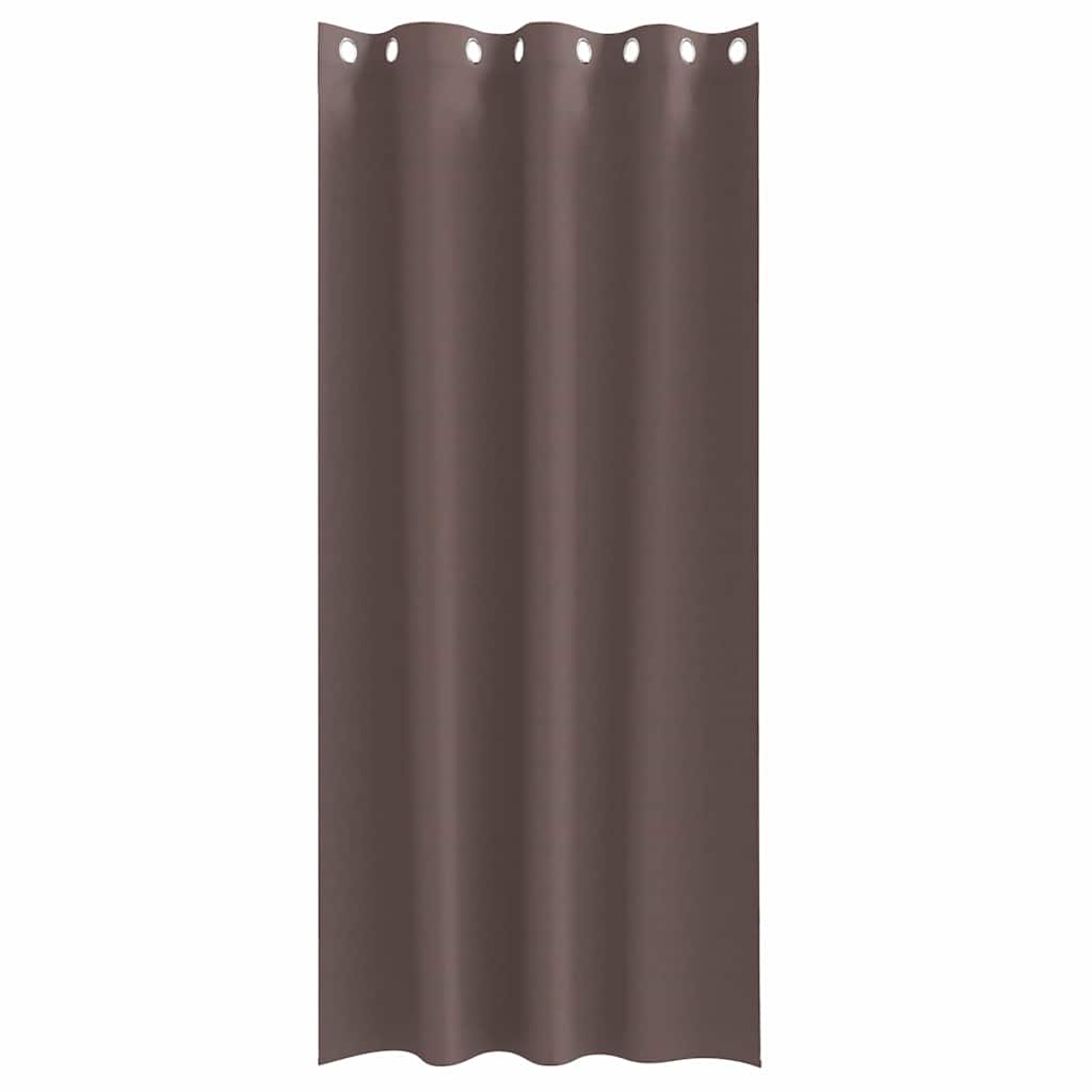 Mørklægningsgardiner med ringe 2 stk. Mørk Brun 225 x 140 cm