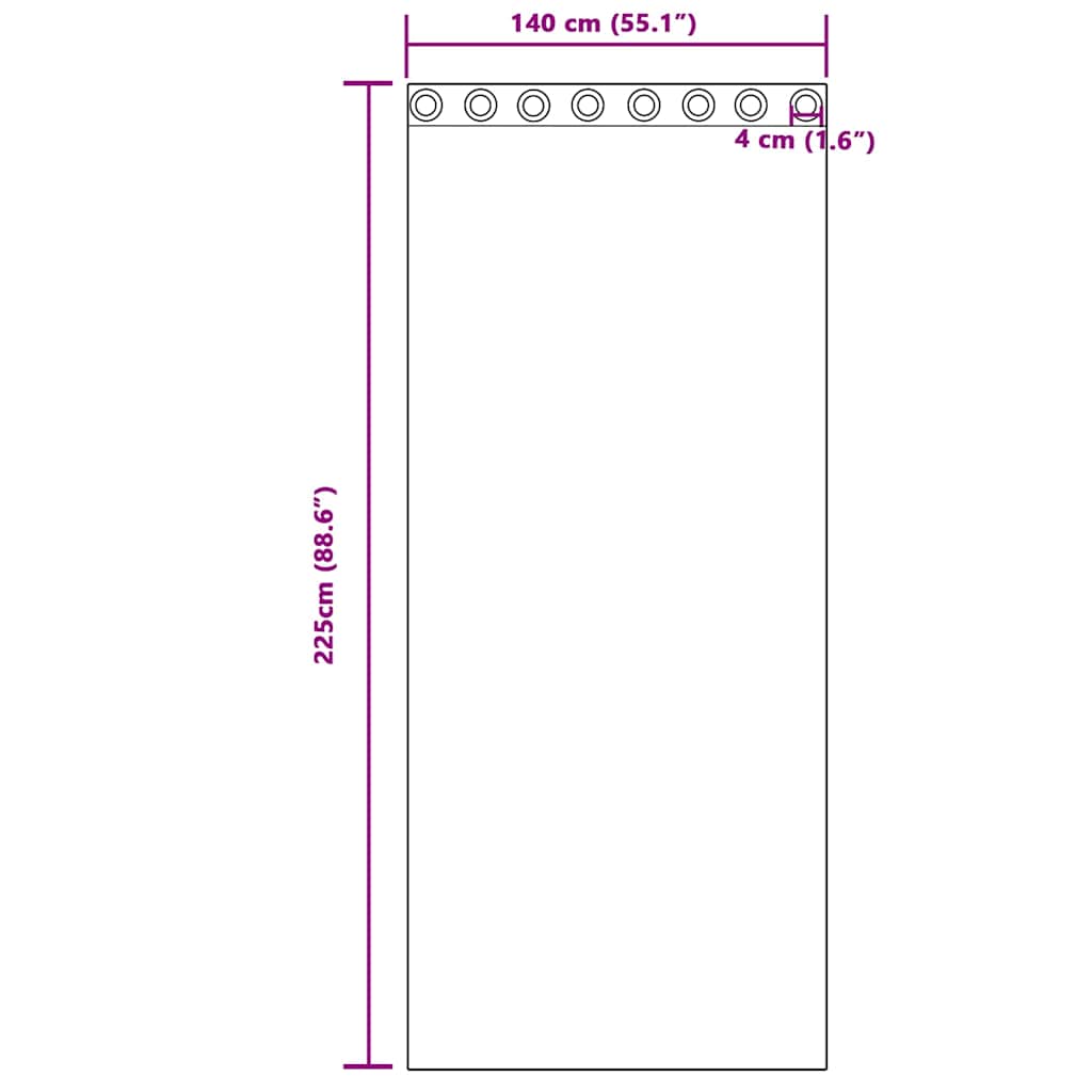 Mørklægningsgardiner med ringe 2 pcs Mørk Brun 225 x 140 cm