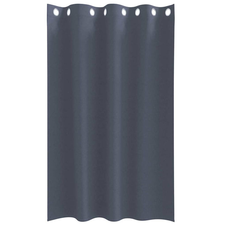 Mørklægningsgardiner med ringe 2 stk. Antracit 175 x 140 cm