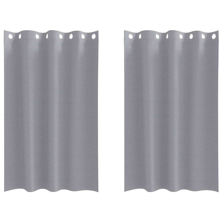 Mørklægningsgardiner med ringe 2 stk. Lysegrå 175 x 140 cm