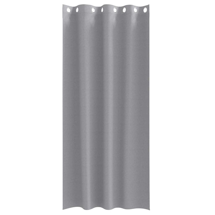 Mørklægningsgardiner med ringe 2 stk. Lysegrå 225 x 140 cm