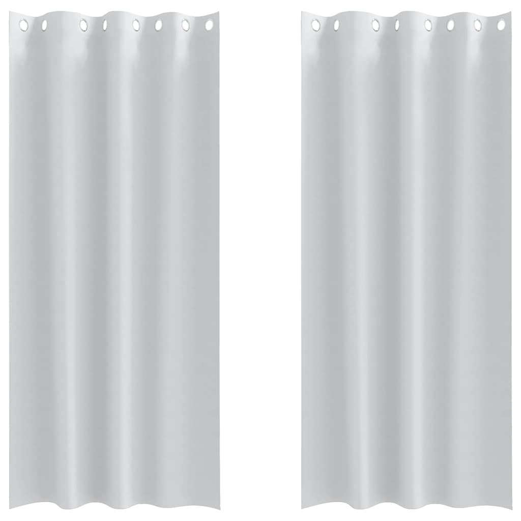 Mørklægningsgardiner med ringe 2 stk. Bleg Grå 225 x 140 cm