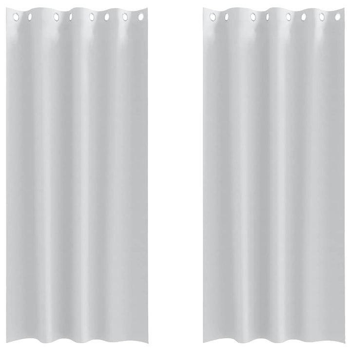 Mørklægningsgardiner med ringe 2 stk. Bleg Grå 225 x 140 cm