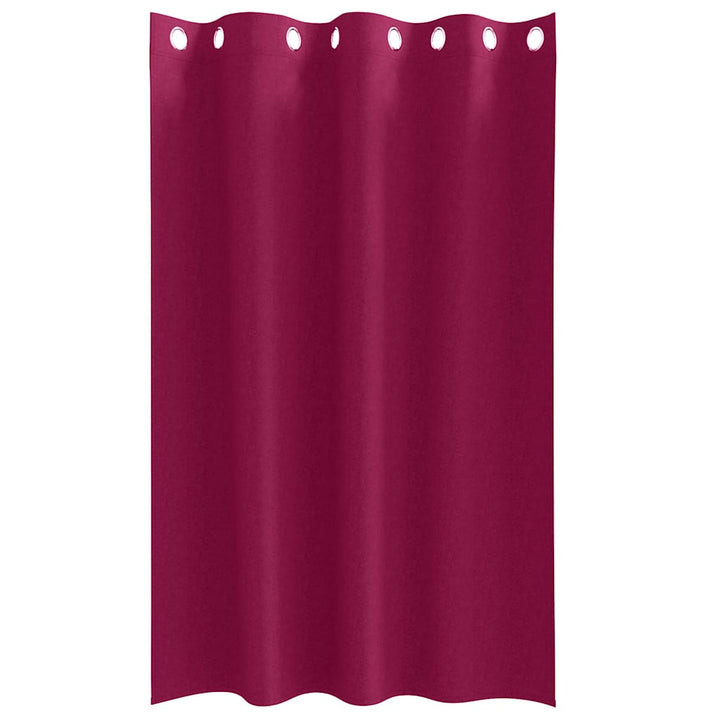 Mørklægningsgardiner med ringe 2 stk. Vinrød 175 x 140 cm