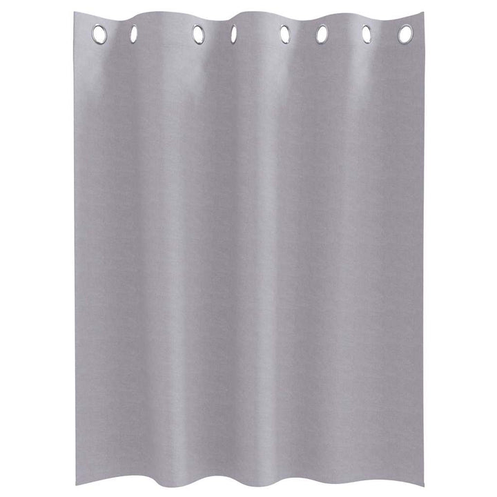 Mørklægningsgardiner med ringe 2 stk. Metal Grå 140 x 140 cm