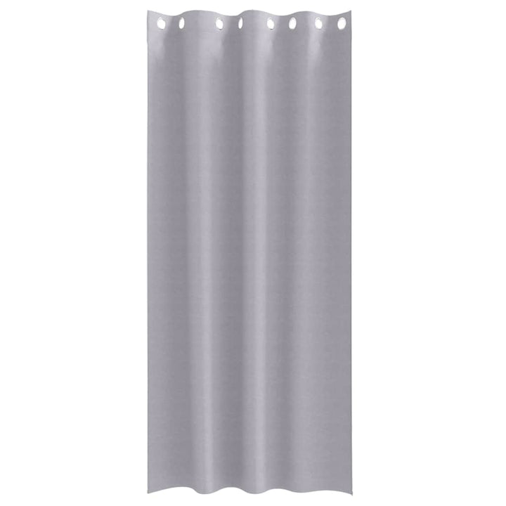 Mørklægningsgardiner med ringe 2 stk. Metal Grå 225 x 140 cm