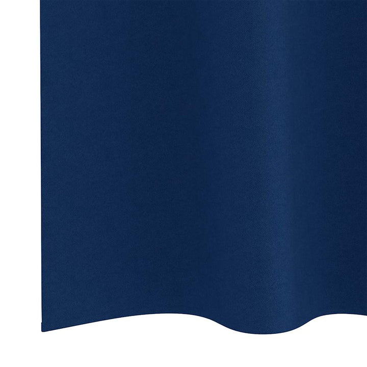 Mørklægningsgardiner med ringe 2 stk. Mørk blå 245 x 140 cm