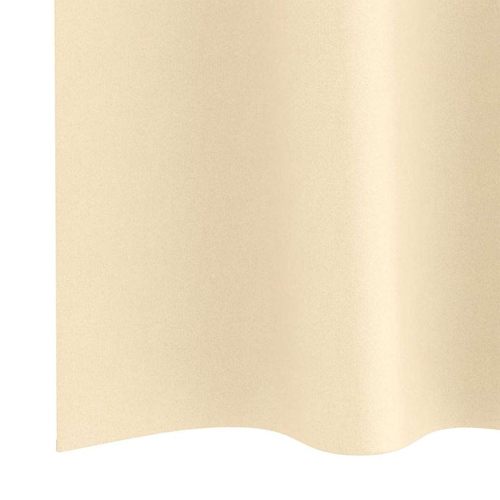 Mørklægningsgardiner med ringe 2 stk. Cremefarvet 140 x 140 cm